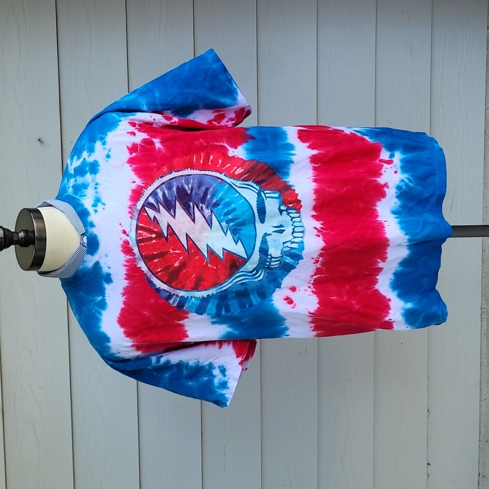 LIQUID BLUE‎ Colorful Tie Dye GRATEFUL DEAD Mens Sz XL T Shirt 2004 Skull NEW